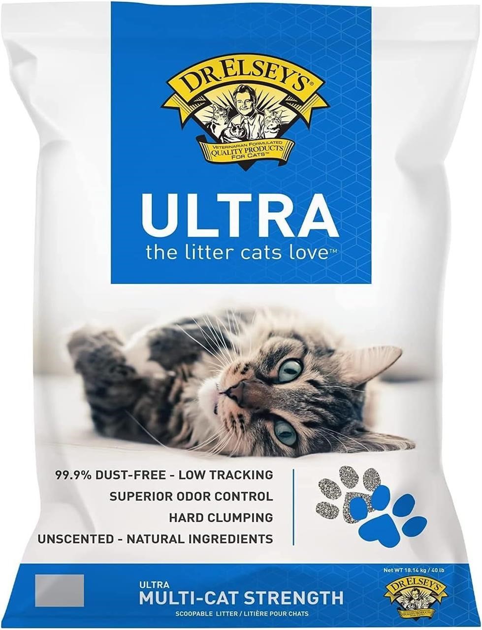 Premium Clumping Cat Litter - Ultra 40lbs