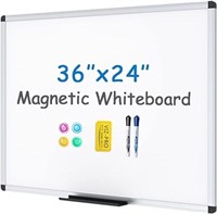 VIZ-PRO Magnetic Whiteboard/Dry Erase Board, 36 X