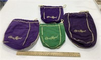 4 Crown Royal bags