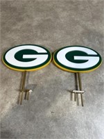 Acrylic Packers G logo yard art, set of 2
