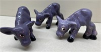 (3) Brayton Laguna Pottery Purple Calf's