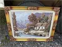 ORNATE FRAME WITH TAPESTRY