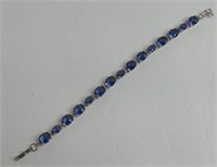 (WW) Sterling Silver Tanzanite Bracelet,