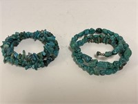 2 Turquoise Bracelets 57gr TW