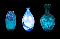 Michelle Weston Art Glass Vases (3)