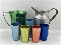 Aluminum Pitchers and Cups