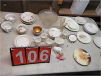 CHINA WARE- SAUCERS, TEA CUPS, VASES
