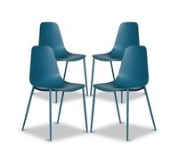 Poly & Bark blue chairs (set of 4)