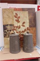 (2) Large Decorative  Country Bells & Canvas Art