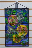 16" X 10" Hanging Stained Glass Home Decor