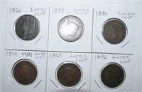 (6) Large Cent Coins