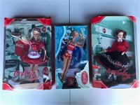 3 x Coca-Cola Barbie doll collection