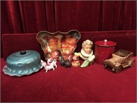 Vintage Dish, Shakers, Planter & More