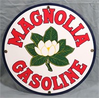 MAGNOLIA GASOLINE ROUND METAL SIGN