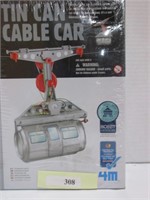 Tin can cable car kit, motorized, new