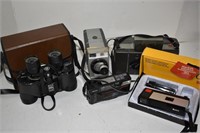 Binoculars and Vintage Cameras