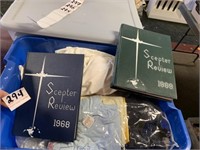 1968 & 1969 Scepter Yearbooks and Misc. in Tote