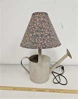 Metal Watering Can Light w Floral Shade