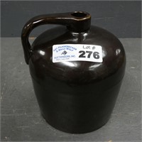 7" Brown Stoneware Whiskey Jug