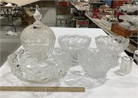 6 Lead Crystal serving dishes