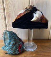 Pair Of Ladies Feather Hats