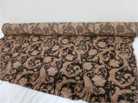 Upholstery material, brown floral print