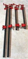 pipe clamps - 4 pcs - 2 are 48" & 2 are 27"