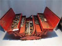 RED TOOL BOX W/ CONTENTS
