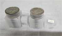 2 Rolls of Kennedy Half Dollars 1967 1969