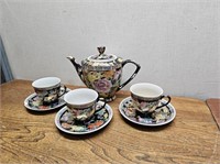 CHINESE Marked & Styled Teapot + Cups & Saucers