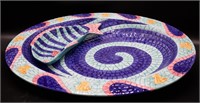 Clay Art Mosaic Chip & Dip Plate Set