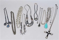 Vintage Hematite & Other Silver-Toned Necklaces