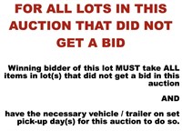 FOR ALL THE LOTS THAT DID NOT GET A BID