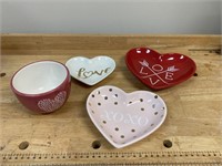Collection of Heart Shaped Bowls