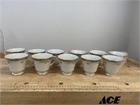 Vintage Lenox Set of 11 Coffee Cups "Somerset"