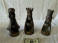 We Three Kings pottery decorative candle holders