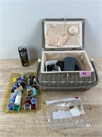 Sewing kit with basket