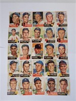 1953 Topps Baseball Cards - 25 Total