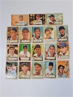 1952 & 1954 Topps Baseball Cards - 18 Total