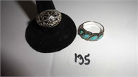 Jewelry - (2) Sterling Silver Rings – size 7 &