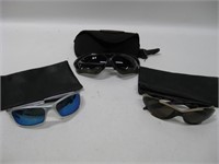 3 Assorted Sunglasses With Cases