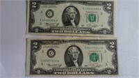 2-1976 Two Dollar Fed. Res. Notes, Neff & Simon