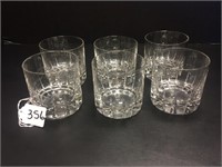 6 ROSENTHAL CRYSTAL GLASSES (3 1/2" TALL)