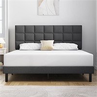 Molblly Full Bed Frame Upholstered Platform with
