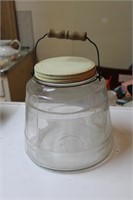 Vintage Jar with Lid and Handle