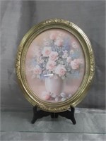 Oval Framed Floral Print