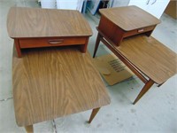 Two MCM End Tables, Formica Tops