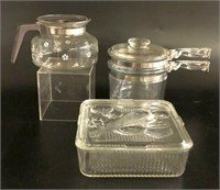 Pyrex Double Boiler, Mr. Coffee Carafe & Lidded
