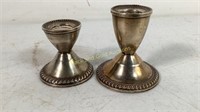 Sterling candlestick holders