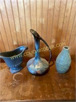 Dryden Arkansas pottery vase and others